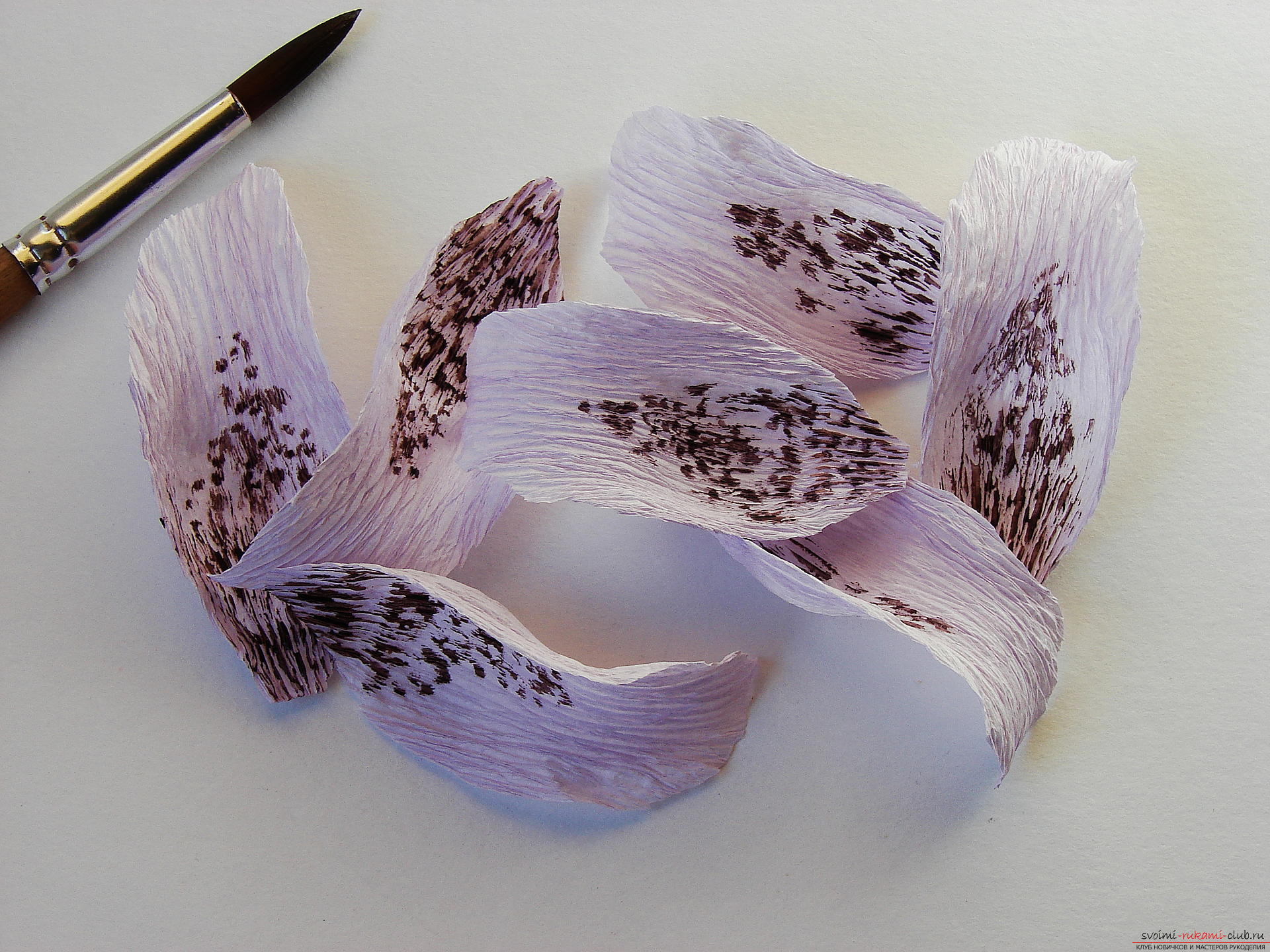 Мастер-класс научит как сделать гофрированные цветы своими руками – лилии из гофрированной бумаги.. Фото №12